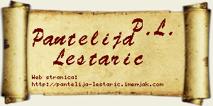 Pantelija Leštarić vizit kartica
